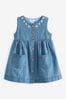 Blue Button Front Cotton TRUSSARDI Dress (3mths-8yrs)