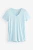 Light Blue Slouch V-Neck T-Shirt