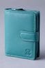 Lakeland Leather Teal Green Small Leather Tab Purse