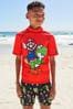 Red Mario Rash Vest (3-16yrs)