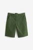 Khaki Green Chino Knee Heel Shorts, Regular