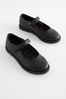 Black Standard Fit (F) School Mary Jane Crepe Sole Shoes