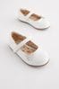 White Standard Fit (F) Butterfly Mary Jane Shoes