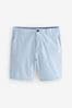 Hellblau, Oxford-Gewebe - Stretch-Chinoshorts