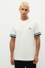 Fred Perry T-Shirt mit Kontrastpaspel am Ärmel