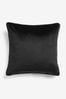 Black Matte Velvet Square Cushion