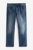 Blue Wash Straight Classic Stretch Jeans, Straight