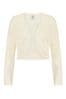 Yumi Cream Eyelash Knit Bolero