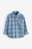 Blue Check Corduroy Long Sleeve Shirt (3mths-7yrs)