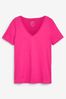 Bright Pink Essentials Short Sleeve V-Neck T-Shirt