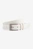 White Leather Belt