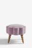 Laura Ashley Annaly Velvet Dark Blush Heydour Stool