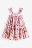 Rosa mit floralem Muster - Gestuftes Kleid mit Print (3-16yrs)