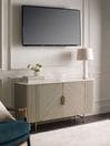 Light Grey Valencia Marble Mango Wood Large Sideboard, Large