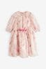 Cream/Pink Floral Chiffon Corsage Jacobs Dress (3-16yrs)