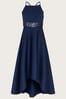 Monsoon Blue Sequin Scuba Prom Dress
