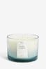Blue Linen Lidded Jar 3 Wick Scented Candle, 3 Wick