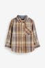 Tan Brown Long Sleeve Check Shirt (3mths-7yrs)