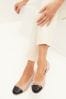 Nude Cream/Black Toe Cap Extra Wide Fit Forever Comfort® Ballerinas Shoes