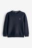 Navy Cable Knit Crew Jumper (3-16yrs)