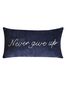 Amanda Holden Navy Blue Never Give Up Cushion