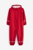 Red Zip Hooded Waterproof Puddlesuit (12mths-10yrs)