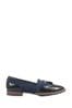 Pavers Blue Wide Fit Patent And Tassel Loafers