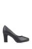 Pavers Black High Heel Court Shoes