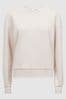 Reiss Ivory Brandy Cotton Blend Sweatshirt