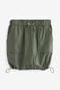 Khaki Green Utility Cargo Mini Skirt, Regular