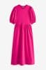 <span>Pink</span> - Kleid aus Jersey-Stoff-Mix