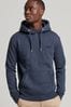 Superdry Blue Organic Cotton Vintage Logo Embroidered Hoodie