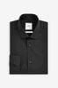 Black Regular Fit Easy Care Double Cuff Shirt, Regular Fit