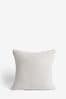 White 45 x 45cm Soft Velour Cushion, 45 x 45cm