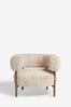 Oslo Faux Fur Natural Aleia Accent Chair