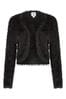 Yumi Black Eyelash Knit Bolero