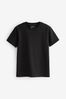 Black Cotton Short Sleeve T-Shirt Warm (3-16yrs)