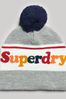 Superdry Grey Essential Logo Bobble hat