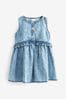 Blau Denim - Kleid mit Schößchen (3 Monate bis 8 Jahre)