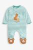 ​​​​​​​Jojo Maman Bébé Baby-Schlafanzug aus Baumwolle mit Applikation und Reißverschluss