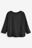 Black 3/4 Length Sleeve T-Shirt