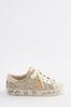 Gold - Star Lace-Up Trainers, Standard Fit (F)