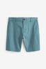 Aqua Blue Slim Stretch Chino Shorts