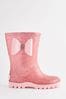 Baker by Ted Baker Girls Glitter Welly Boots with Bow