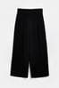 River Island Black Triple Pleat Wide Leg Trousers