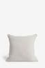 White 59 x 59cm Soft Velour Cushion, 59 x 59cm