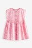 Pink Floral Button Through Summer Dress (3mths-8yrs)