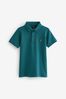 Blau, Petrol - Kurzärmeliges Polo-Shirt (3-16yrs)