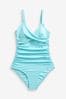 Aqua Blue Tummy Control Swimsuit, Regular