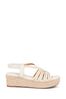 Bellissimo Embellished Platform White Espadrilles